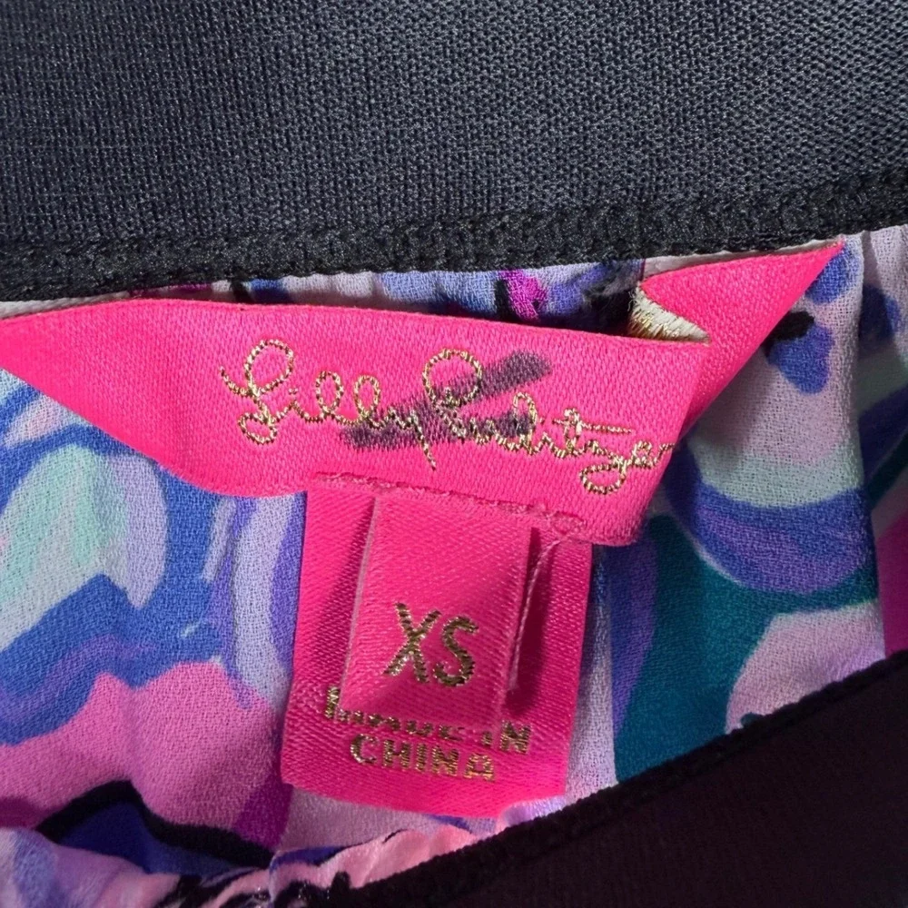 Lilly Pulitzer Giavana Pleated Moonlight Garden Print Midi Skirt‎ size XS Purple
